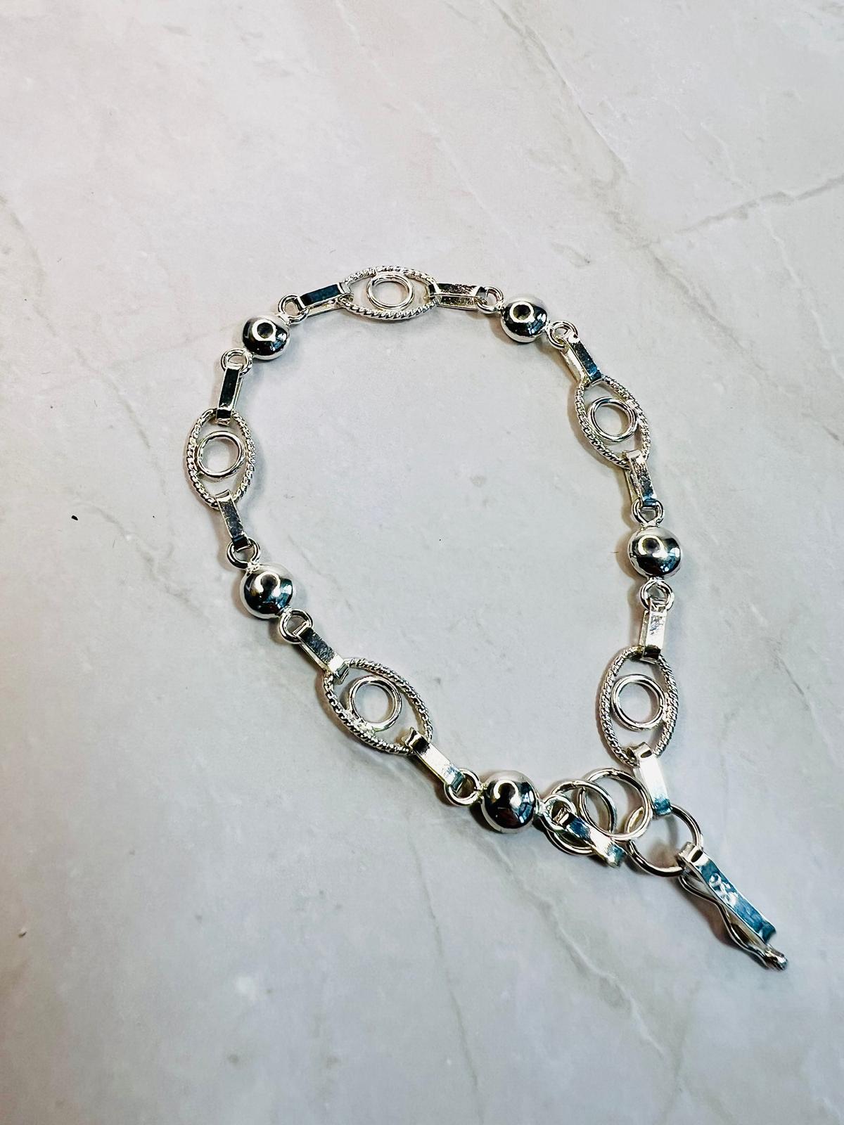 Evil Eye–Inspired 950 Silver Bracelet