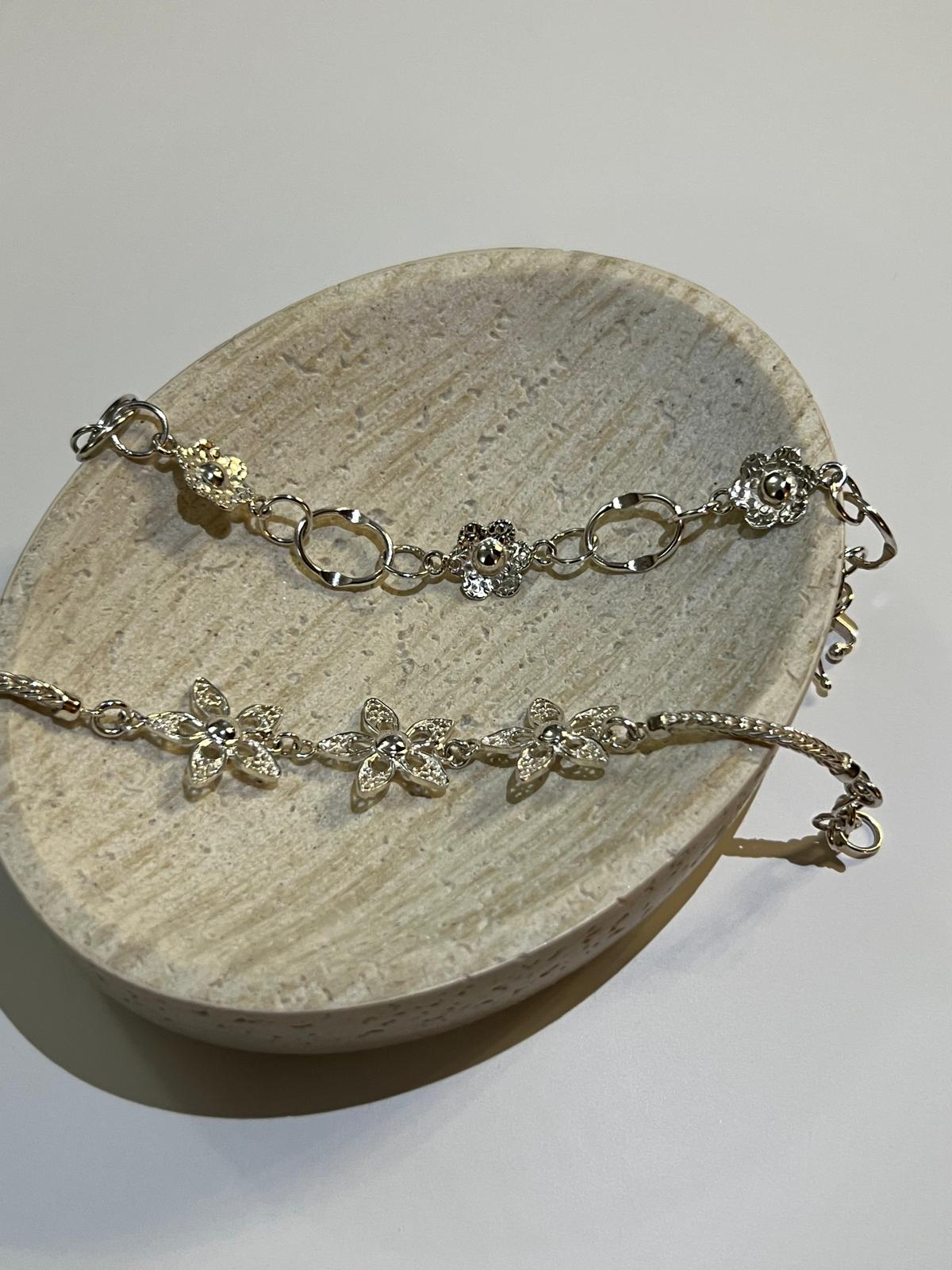 Floral Bloom 950 Silver Bracelet
