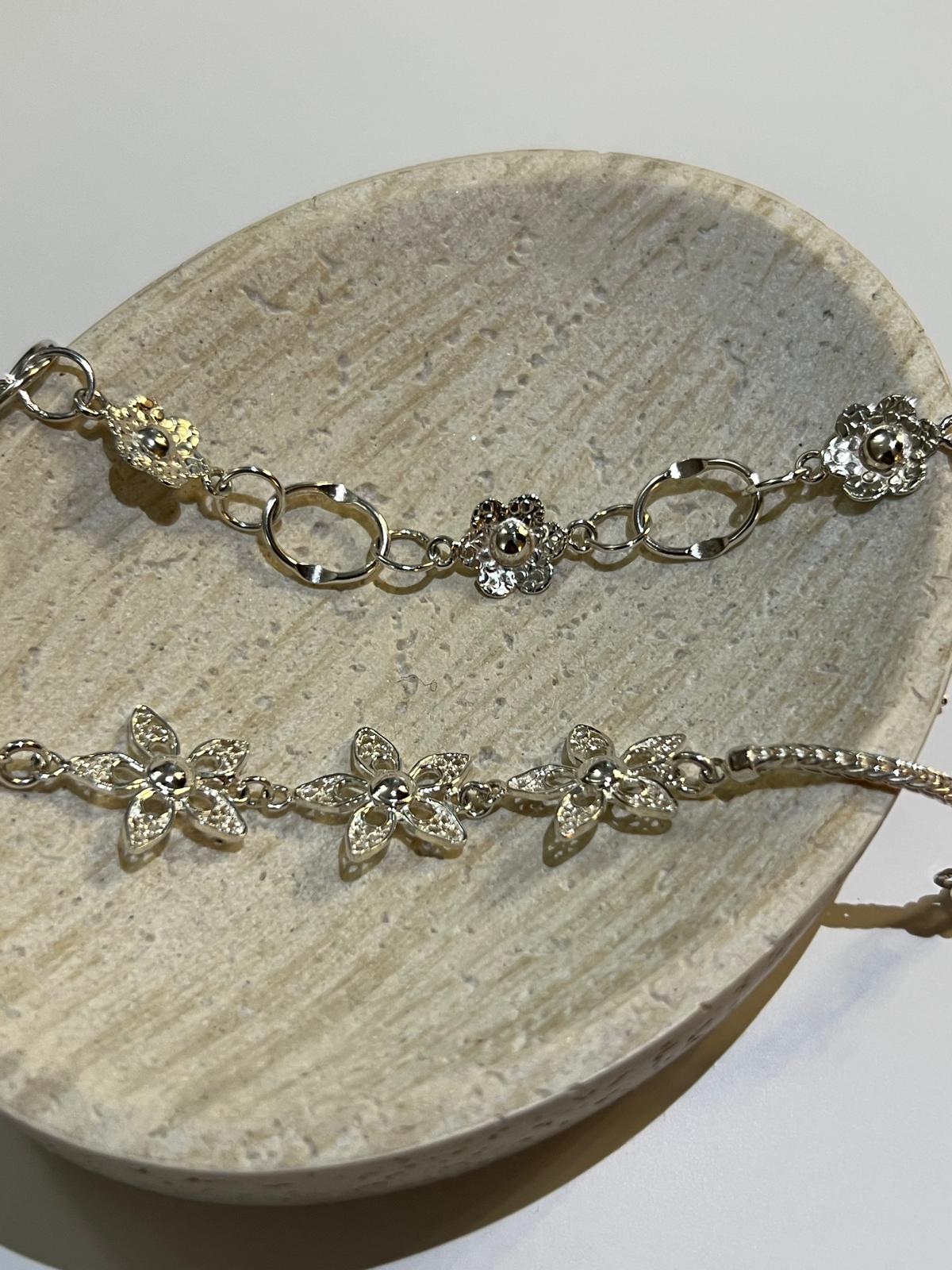 Floral Bloom 950 Silver Bracelet