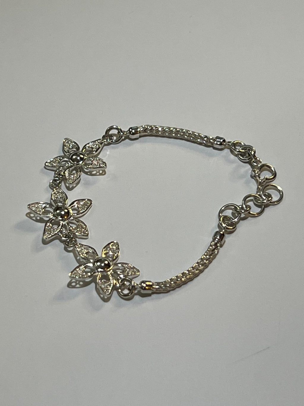 Floral Bloom 950 Silver Bracelet