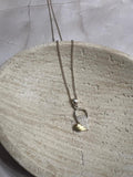 Two-Tone Heart Necklace – Silver & 18K Gold