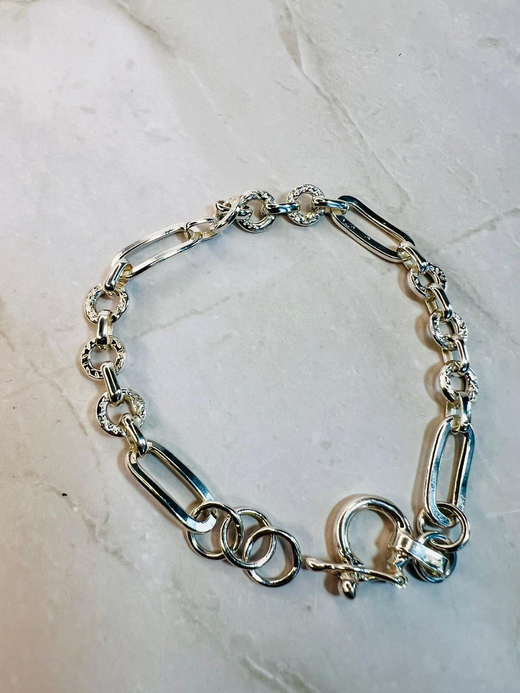 Elegant Rope-Textured Silver Bracelets
