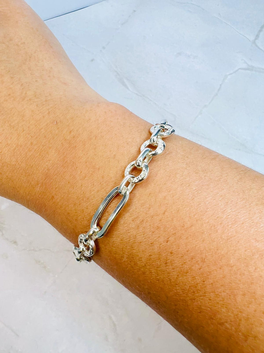 Elegant Rope-Textured Silver Bracelets