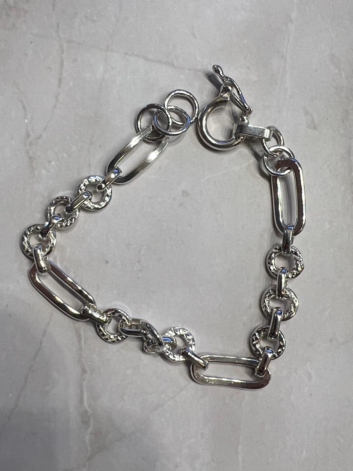 Elegant Rope-Textured Silver Bracelets