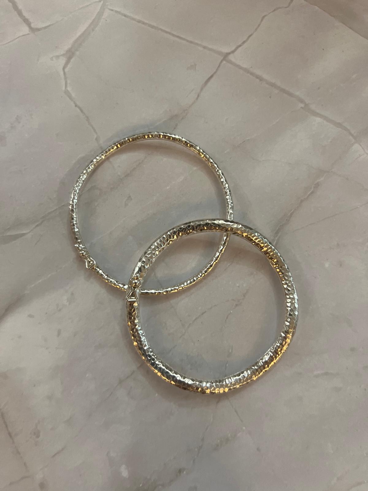 Hammered Sterling Silver Bangles — Sold Individually