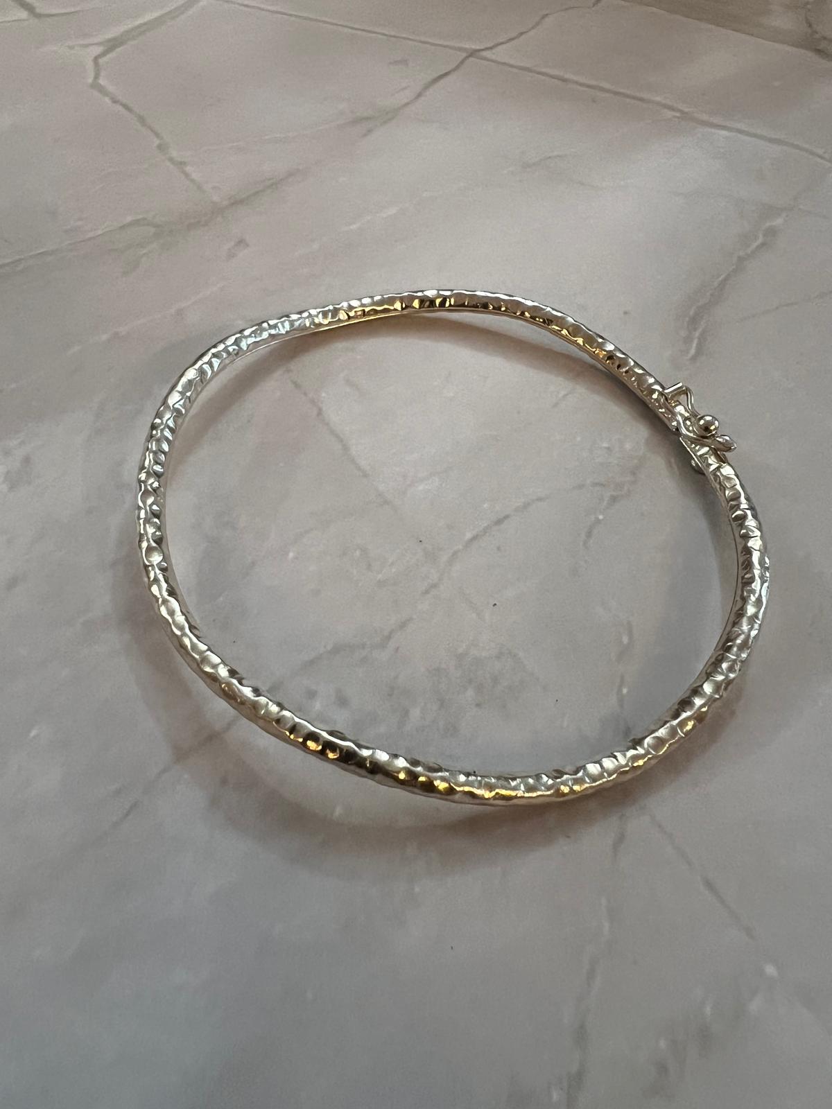 Hammered Sterling Silver Bangles — Sold Individually