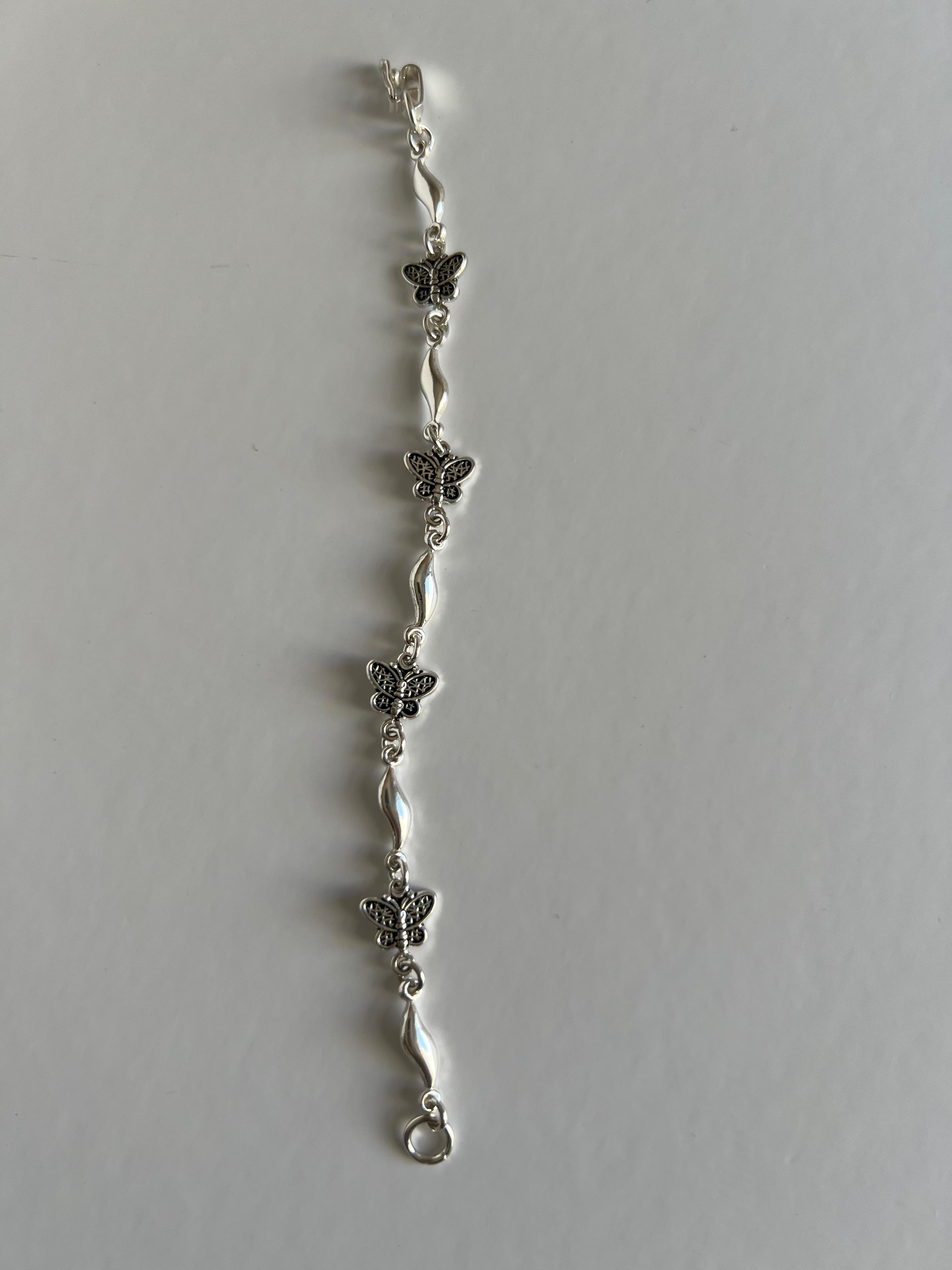 Butterfly Charm Silver Bracelet
