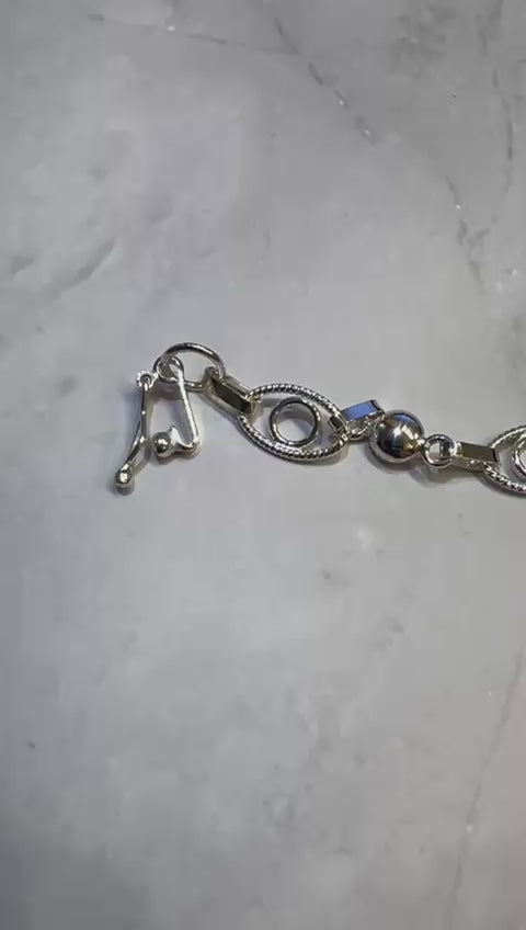 Evil Eye–Inspired 950 Silver Bracelet