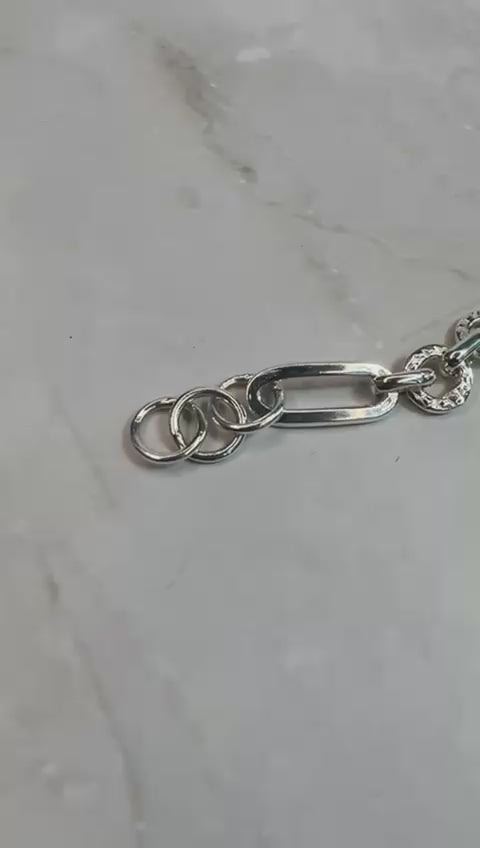 Elegant Rope-Textured Silver Bracelets